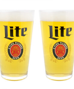 Miller Lite Classic Logo 2-Pack Pint Glass Set