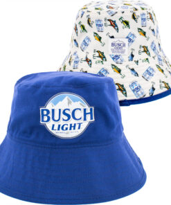 Busch Light Cans and Fishing Lures Reversible Bucket Hat