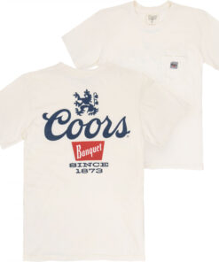Coors Banquet Premium Super Soft Heavyweight Front Pocket & Back-Print T-Shirt
