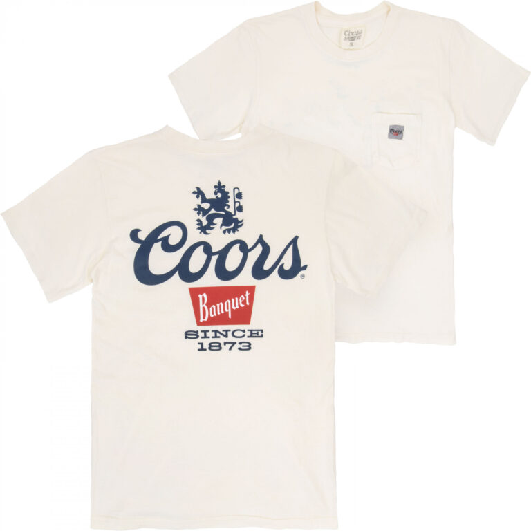 Coors Banquet Premium Super Soft Heavyweight Front Pocket & Back-Print T-Shirt