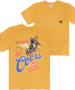 Coors Rodeo Legend Premium Super Soft Heavyweight Front Pocket and Back-Print T-Shirt
