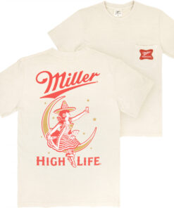 Miller High Life Premium Super Soft Heavyweight Front Pocket Back-Print T-Shirt