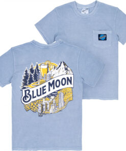 Blue Moon Wheat Premium Super Soft Heavyweight Front Pocket Back-Print T-Shirt