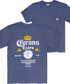 Corona Extra Crown Premium Super Soft Heavyweight Front Pocket Back-Print T-Shirt