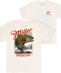 Miller High Life Wild Bass Front and Back Print T-Shirt