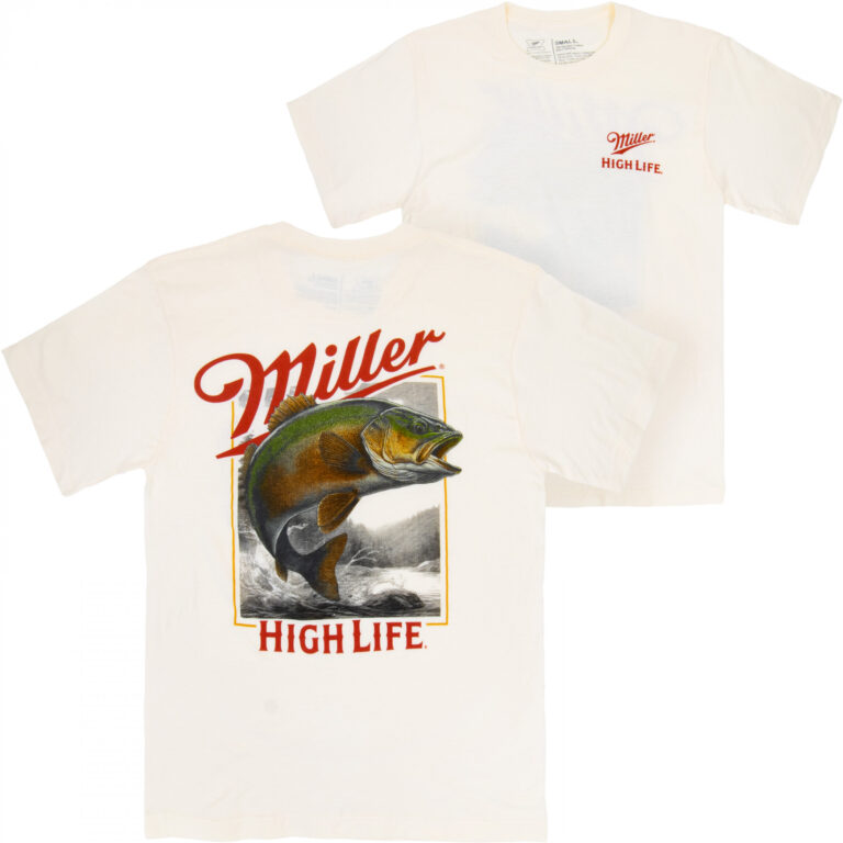 Miller High Life Wild Bass Front and Back Print T-Shirt