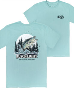 Busch Light Wild Bass Front and Back Print T-Shirt