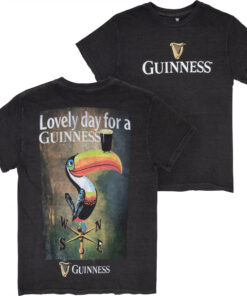 Guinness Gilroy Toucan Directions Front and Back Print Mineral Wash Premium T-Shirt