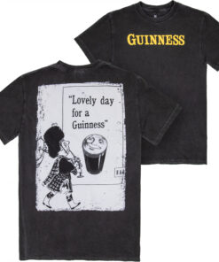 Guinness Lovely Day GIlroy Front and Back Premium Mineral Wash T-Shirt