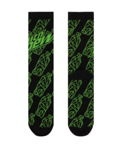 Mountain Dew Triangulated Bottles Crew Socks