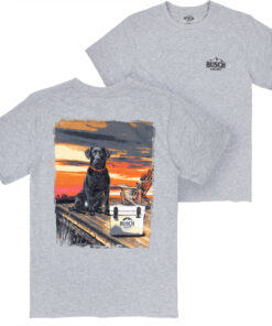 Busch Light Man's Best Friend at The Lake Front and Back Print T-Shirt