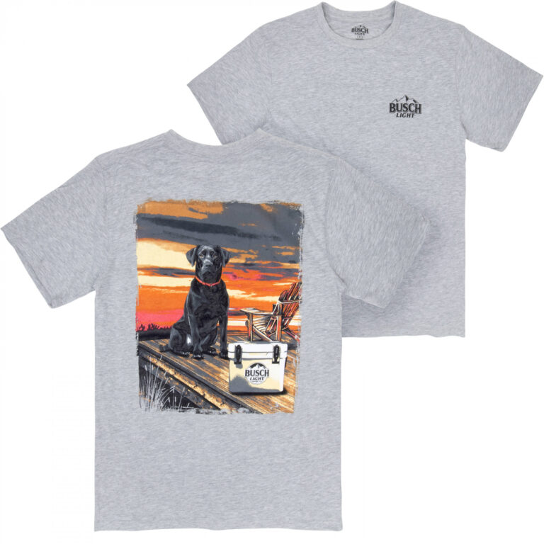 Busch Light Man’s Best Friend at The Lake Front and Back Print T-Shirt