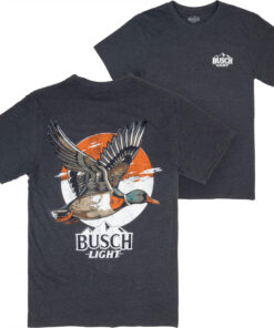 Busch Light Mallard Flight Front and Back Print T-Shirt