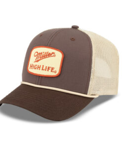 Miller High Life Logo Embroidered Patch Canvas Hat