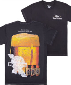 Pabst Blue Ribbon Quality Beer Since 1844 Front and Back Print T-Shirt