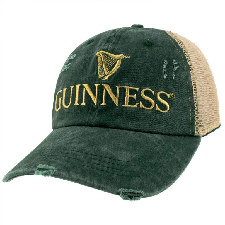 Guinness Distressed Men’s Green Trucker Hat