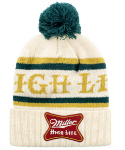 Miller High Life Cuffed Pom Beanie