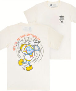 Old Style Golf See Ya at The 19th Hole Front and Back Print T-Shirt