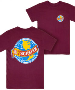 Schlitz Bull Logo Red Front and Back Print T-Shirt