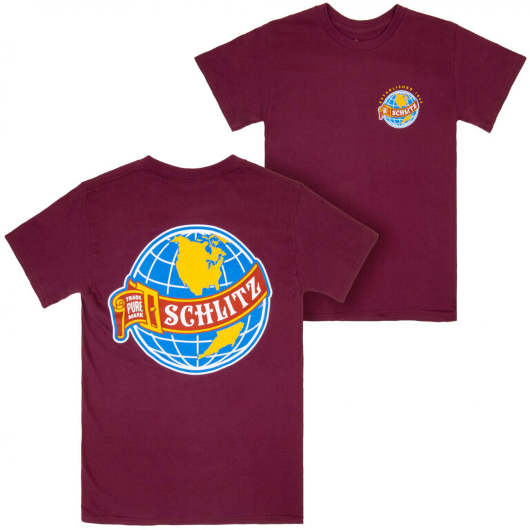 Schlitz Bull Logo Red Front and Back Print T-Shirt