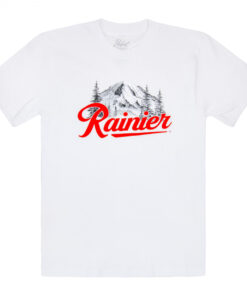 Rainier Beer Mountain Logo White T-Shirt