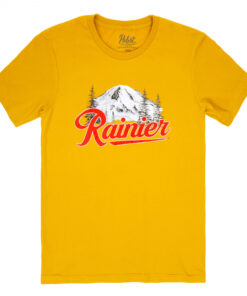 Rainier Beer Mountain Logo Yellow T-Shirt
