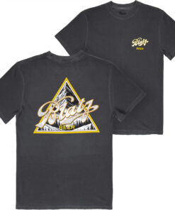 Blatz Triangle Mountain Logo Black Front and Back Print T-Shirt