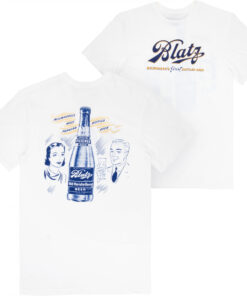 Blatz Milwaukee's Most Popular Front & Back Print T-Shirt