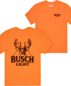 Busch Light Blaze Buck Front and Back Print T-Shirt