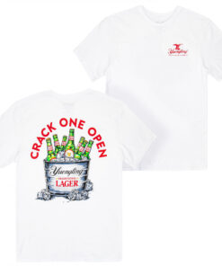 Yuengling Crack One Open Ice Bucket Front & Back Print T-Shirt