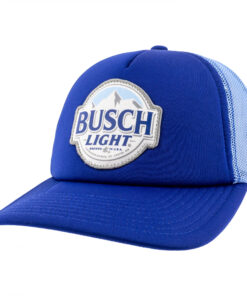 Busch Light Round Logo Blue Mesh Adjustable Hat