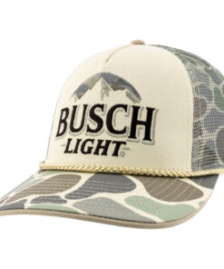 Busch Light Grey Camo Mountains Adjustable Hat