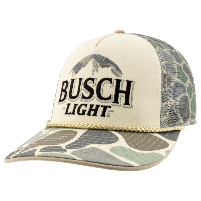 Busch Light Grey Camo Mountains Adjustable Hat