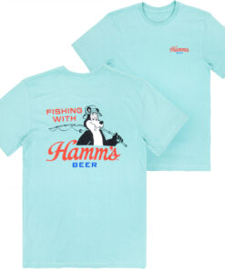 Hamm's Beer - Fishing with Hamm's Front and Back Print T-Shirt