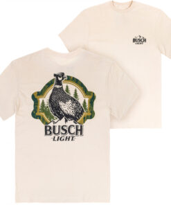 Busch Light Hunting Can Art Pheasant Overlook Front Back Print T-Shirt