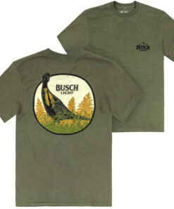Busch Light Hunting Can Art Pheasant Frame Front Back Print T-Shirt