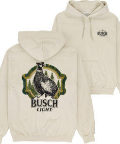 Busch Light Hunting Can Art Pheasant Overlook Front Back Print Hoodie