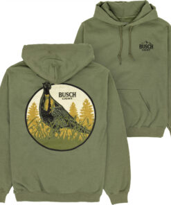 Busch Light Hunting Can Art Pheasant Frame Front Back Print Hoodie