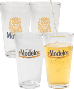 Modelo Logo 4-Pack 16oz Pint Glass Set