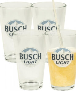 Busch Light Logo 4-Pack 16oz Pint Glass Set