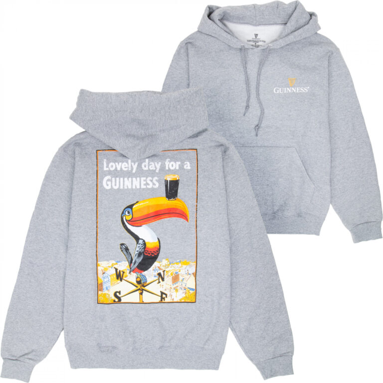 Guinness Lovely Day for a Guinness Toucan Gilroy Grey Colorway Hoodie