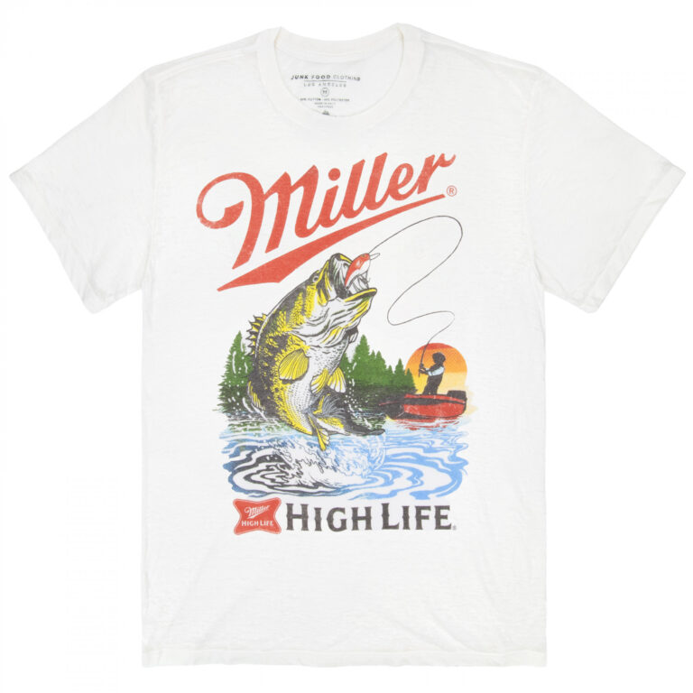 Miller High Life Bass Fishing T-Shirt by Junk Food