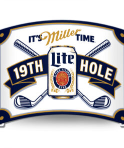 Miller Lite 19th Hole Curved Tin Sign
