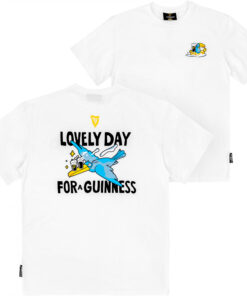 Guinness Seb Curi Lovely Day Back & Front Print White T-Shirt