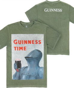 Guinness Time Medieval Knight Gilroy Front Back Print Mineral Wash Premium T-Shirt