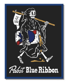Pabst Blue Ribbon Grim Reaper Tin Sign