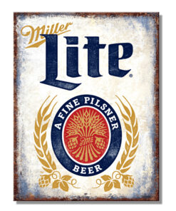 Miller Lite A Fine Pilsner Beer Tin Sign 8.25" x 10.75"