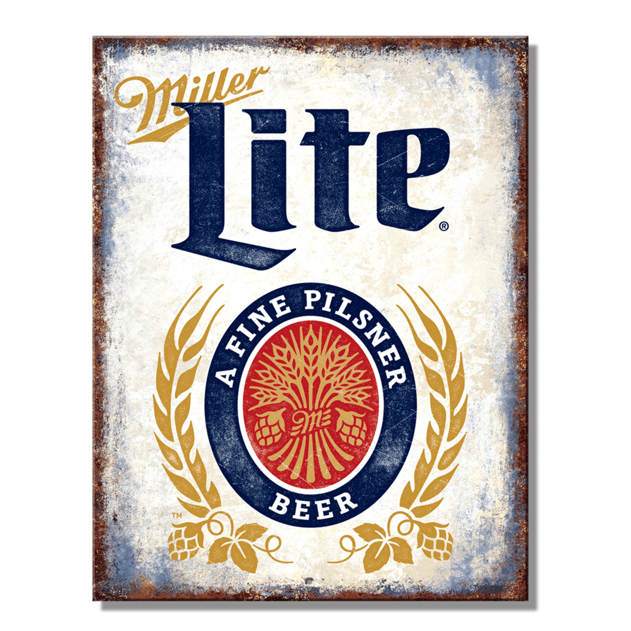 Miller Lite A Fine Pilsner Beer Tin Sign 8.25" x 10.75"