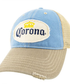 Corona Extra Distressed Patch Logo Snapback Hat with Mesh