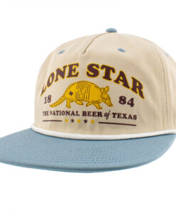 Lone Star Arched Text Over Armadillo Snapback Hat